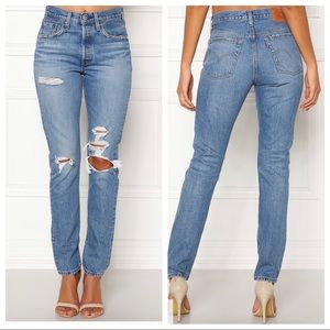 Levi’s 501 distressed jeans high waist Sz 25 (я13)